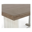 Pemberly Row Rectangular Wood Dining Table in White and Brown