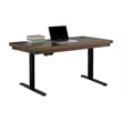 Pemberly Row Rustic Brown Electric Sit/Stand Desk Height Adjustable Wood Table