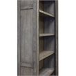 Pemberly Row Contemporary 5-Shelf Farmhouse Wood Bookcase in Gray