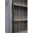 Pemberly Row Contemporary 5-Shelf Farmhouse Wood Bookcase in Gray