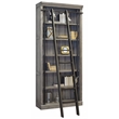 Pemberly Row Contemporary 5-Shelf Farmhouse Wood Bookcase in Gray
