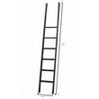 Pemberly Row 8' Tall Bookcase Wall With Ladder Storage Organizer Display in Gray
