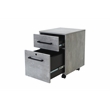 Pemberly Row Concrete Gray 2-Drawer Wood Laminate Filing Cabinet Fully Assembled