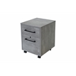 Pemberly Row Concrete Gray 2-Drawer Wood Laminate Filing Cabinet Fully Assembled