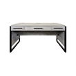 Pemberly Row Wood Laminate Office Writing Desk Office Storage in Concrete Gray