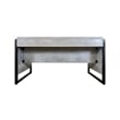 Pemberly Row Wood Laminate Office Writing Desk Office Storage in Concrete Gray