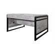 Pemberly Row Wood Laminate Office Writing Desk Office Storage in Concrete Gray