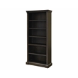 Pemberly Row Wood Open Bookcase Office Shelving Storage Cabinet in Dark Brown
