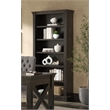 Pemberly Row Wood Open Bookcase Office Shelving Storage Cabinet in Dark Brown