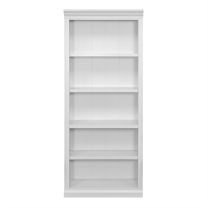 Pemberly Row Modern Wood Open Bookcase Office Bookcase Fully Assembled in White