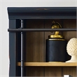 Pemberly Row 8' Black Tall Wood Bookcase Wall With Ladder Aged Office Bookcases