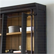 Pemberly Row 8' Black Tall Wood Bookcase Wall With Ladder Aged Office Bookcases
