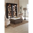 Pemberly Row 8' Black Tall Wood Bookcase Wall With Ladder Aged Office Bookcases