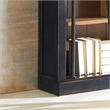 Pemberly Row 8' Black Tall Wood Bookcase Wall With Ladder Aged Office Bookcases