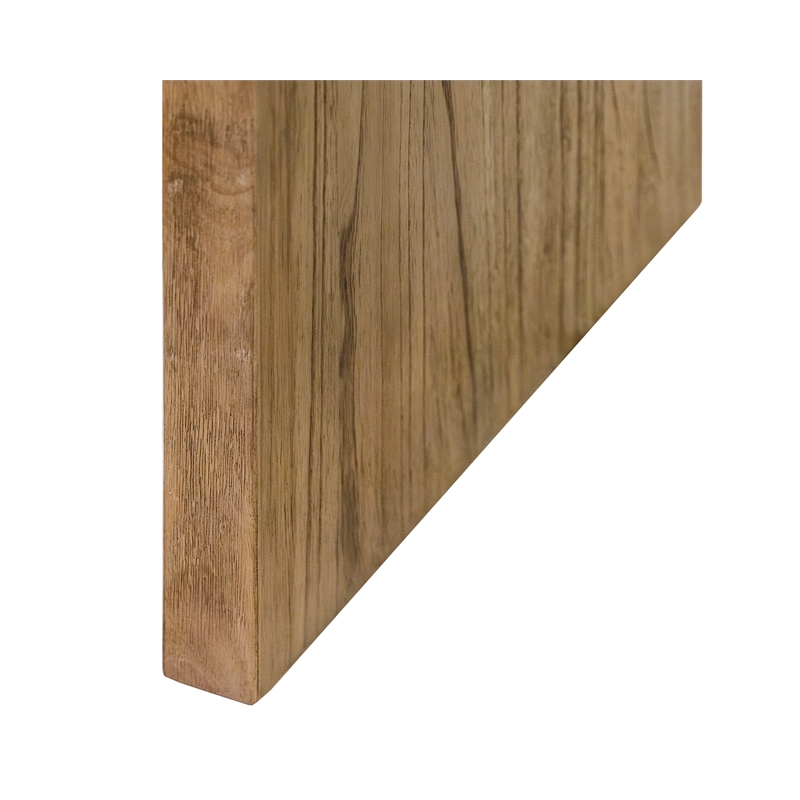 Pemberly Row Coastal Wood Kitchen Dining Table in Brown Wood