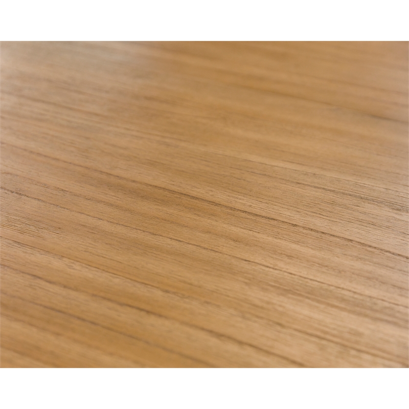 Pemberly Row Coastal Wood Kitchen Dining Table in Brown Wood