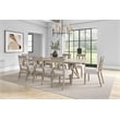 Pemberly Row Rectangular Kitchen Table With Eight Chairs in Light Tan Wood