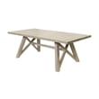 Pemberly Row Rectangular Kitchen Table With Eight Chairs in Light Tan Wood