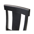 Pemberly Row Wood Kitchen Extension Dining Table and Six Chairs in Black