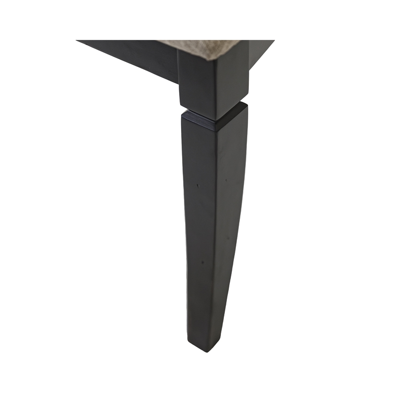 Pemberly Row Wood Kitchen Extension Dining Table and Eight Chairs in Black