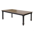 Pemberly Row Wood Kitchen Extension Dining Table and Eight Chairs in Black