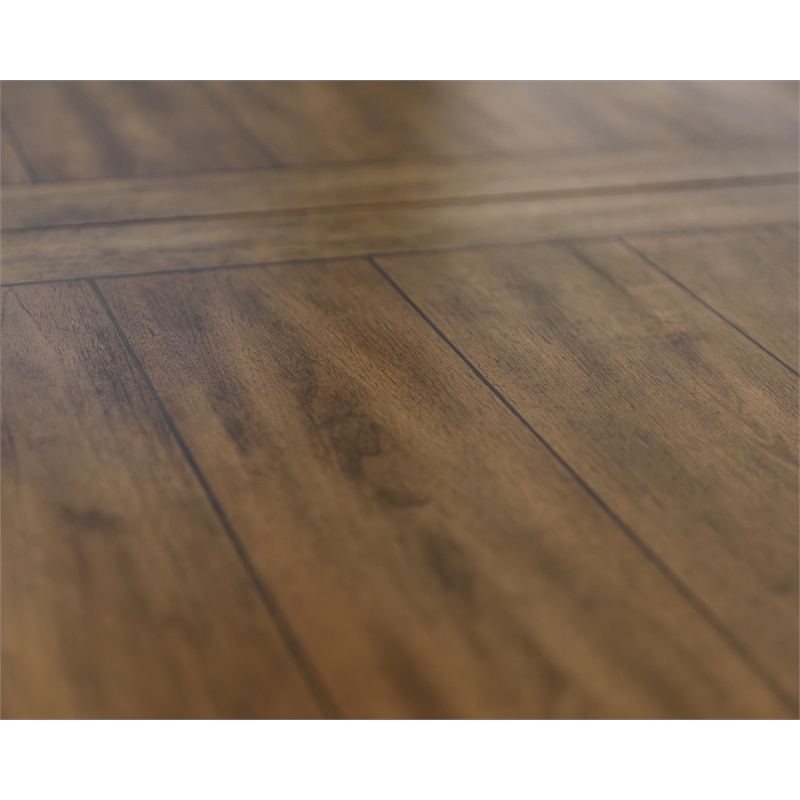 Pemberly Row Wood Kitchen Extension Dining Table and Eight Chairs in Black