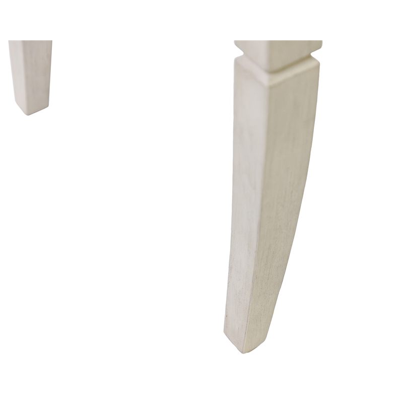 Pemberly Row Wood Kitchen Extension Dining Table and Eight Chairs in White