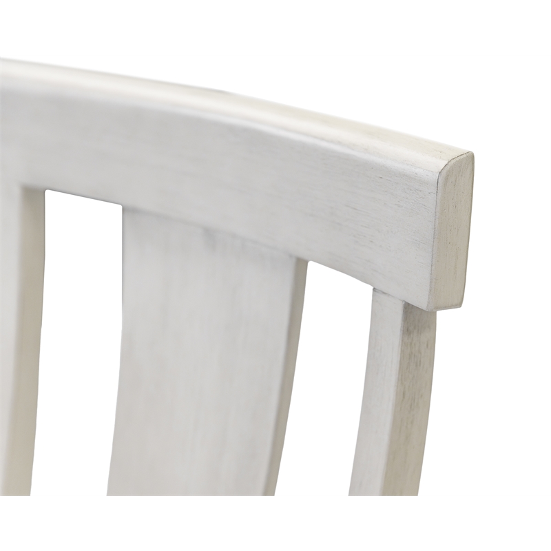 Pemberly Row Wood Kitchen Extension Dining Table and Eight Chairs in White