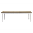 Pemberly Row Wood Kitchen Extension Dining Table and Eight Chairs in White
