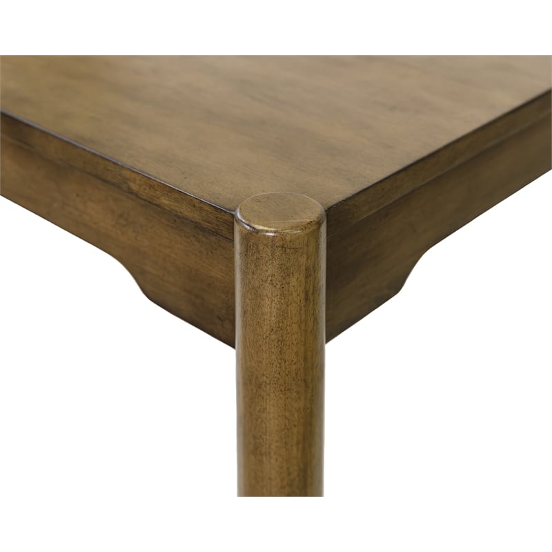 Pemberly Row Wood Counter Height Square Kitchen Table Dining Surface in Brown