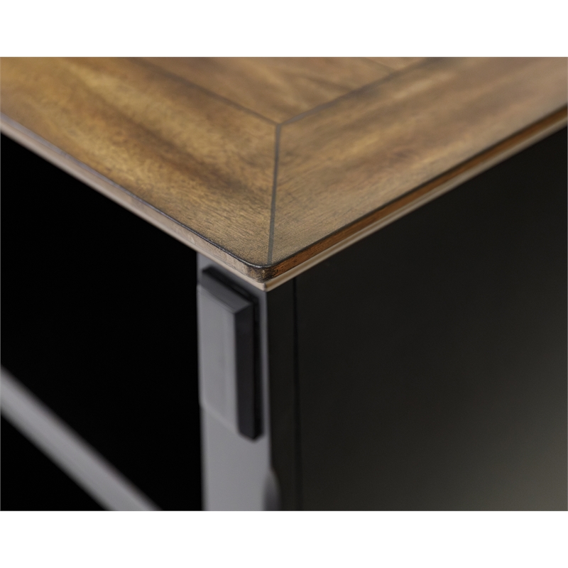 Pemberly Row Wood Sideboard Dining Storage TV Stand Fully Assembled in Black