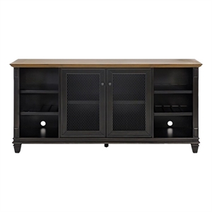 Pemberly Row Wood Sideboard Dining Storage TV Stand Fully Assembled in Black