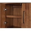 Pemberly Row Modern Wood Hutch With Doors Fully Assembled in Rich Medium Brown