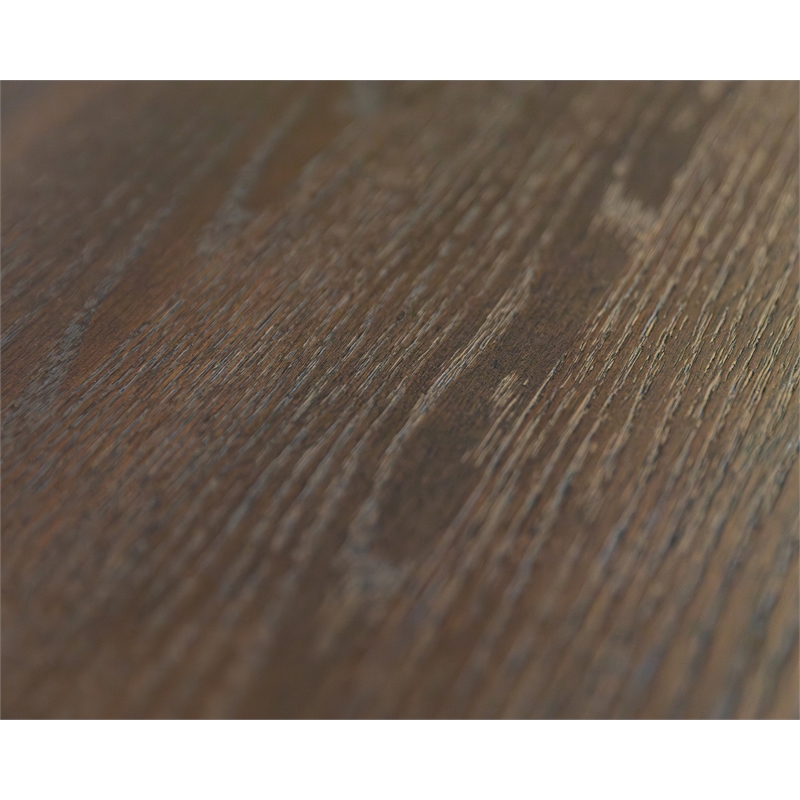 Pemberly Row Double Pedestal Wood Desk Office Writing Table in Brown