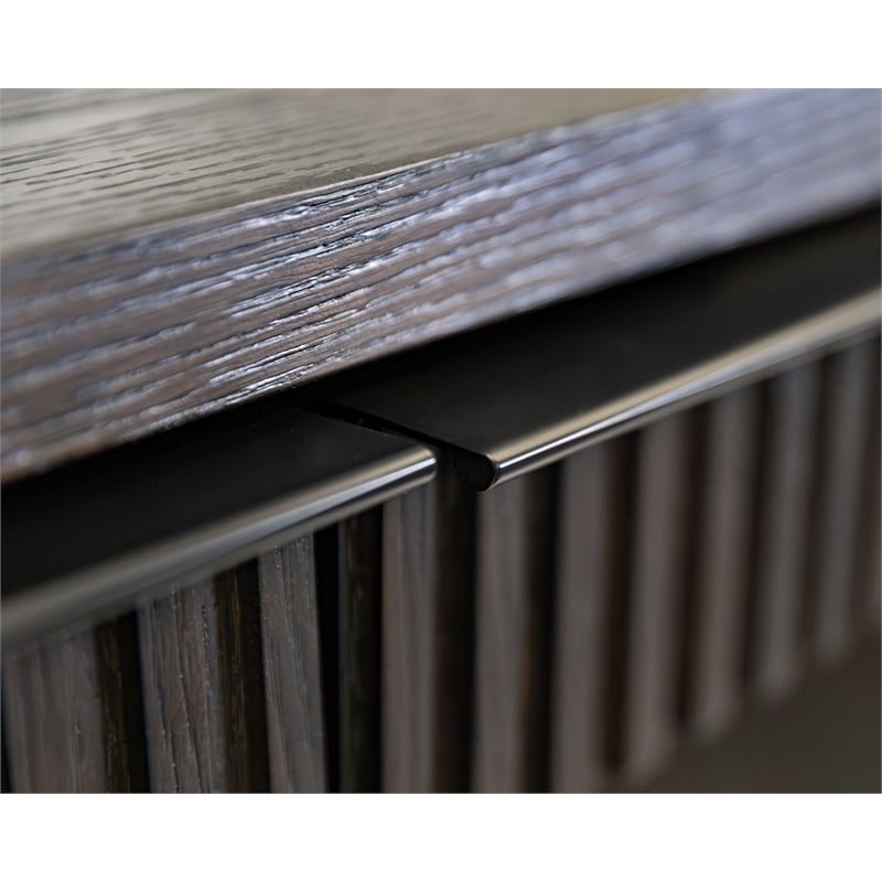 Pemberly Row Double Pedestal Wood Desk Office Writing Table in Brown