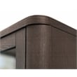 Pemberly Row Contemporary Wood Dining Display Cabinet Fully Assembled in Brown