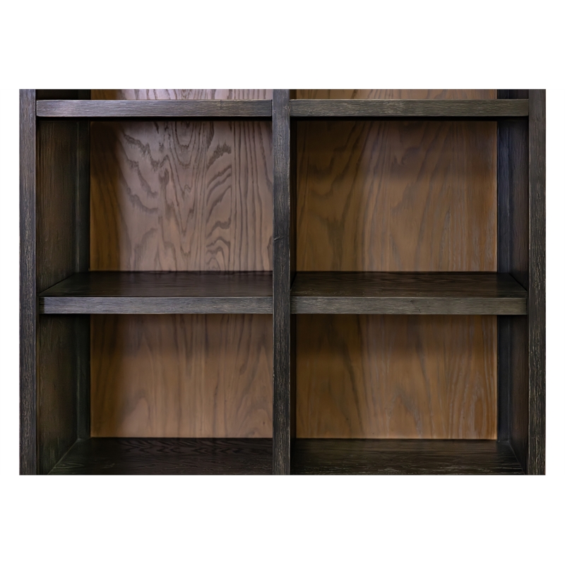 Pemberly Row Wood Arched Display Cabinet/Bookcase Fully Assembled in Black