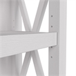 Pemberly Row Coastal Wood 5-Shelf Bookcase in Pure White Oak