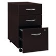 Pemberly Row 3-Drawer Mobile File Cabinet in Mocha Cherry - Engineered Wood