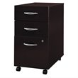 Pemberly Row 3-Drawer Mobile File Cabinet in Mocha Cherry - Engineered Wood