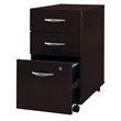 Pemberly Row 3-Drawer Mobile File Cabinet in Mocha Cherry - Engineered Wood