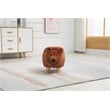 Pemberly Row Modern Fabric Bear Storage Ottoman in Brown/Natural