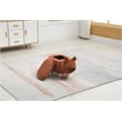 Pemberly Row Modern Fabric Bear Storage Ottoman in Brown/Natural