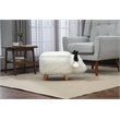 Pemberly Row Farmhouse Harry the Cow Storage Ottoman in White Fur