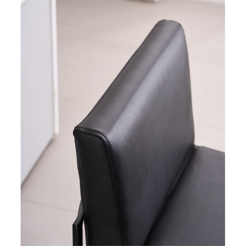 Pemberly Row Contemporary Set of 3 Stackable Barstools in Black