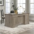 Pemberly Row Engineered Wood Executive Desk in Split Oak Finish