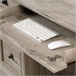 Pemberly Row Engineered Wood Executive Desk in Split Oak Finish