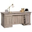 Pemberly Row Engineered Wood Executive Desk in Split Oak Finish