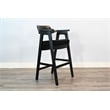 Pemberly Row Contemporary Wood Black Finish Bar Stools (Set of 2)