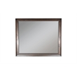 Pemberly Row Contemporary Solid Wood Rustic Walnut Framed Mirror